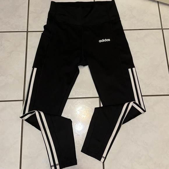 adidas Pants - Never worn black high waisted Adidas leggings